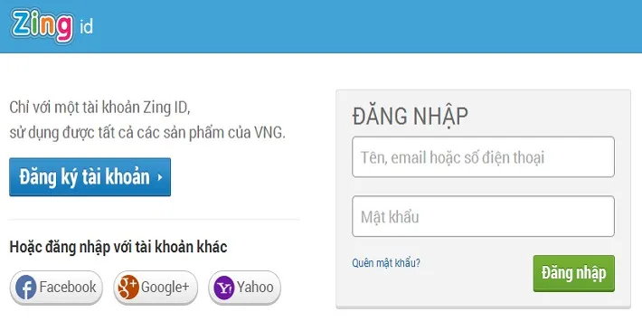 Cách đăng ký tài khoản Zing ID từ A đến Z