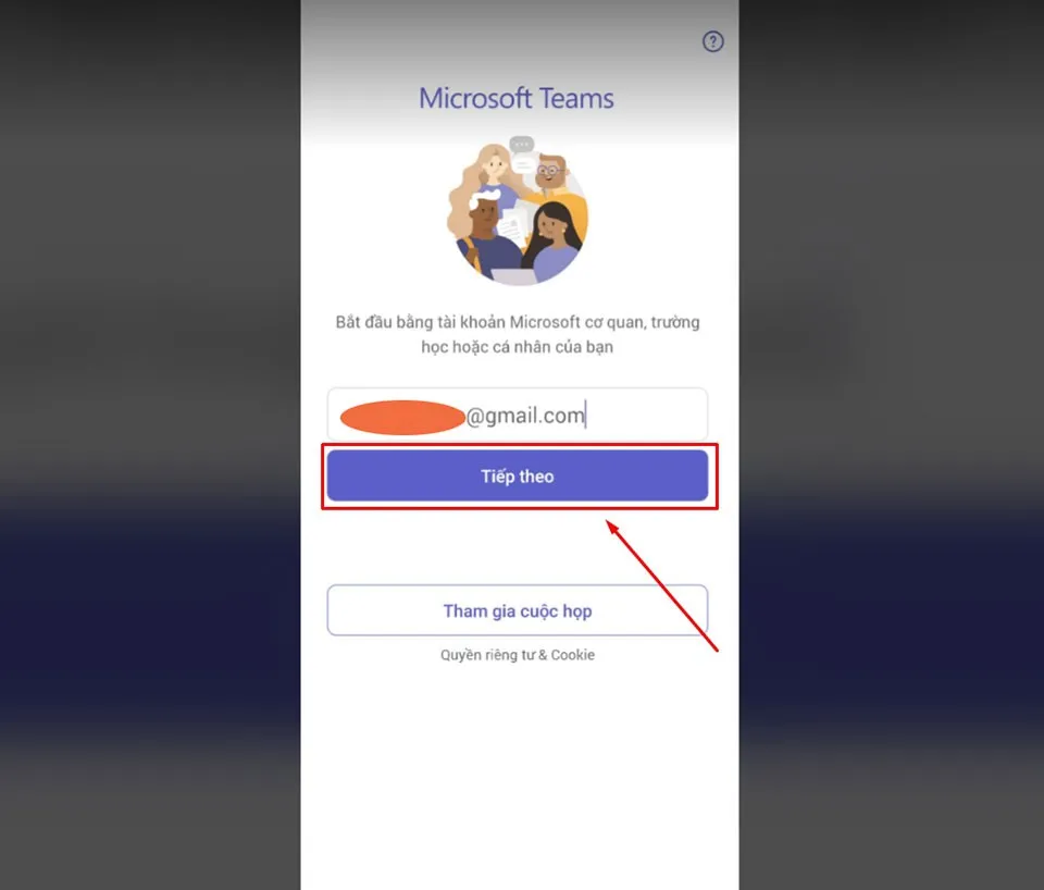 Cách đăng nhập Microsoft Teams trên điện thoại