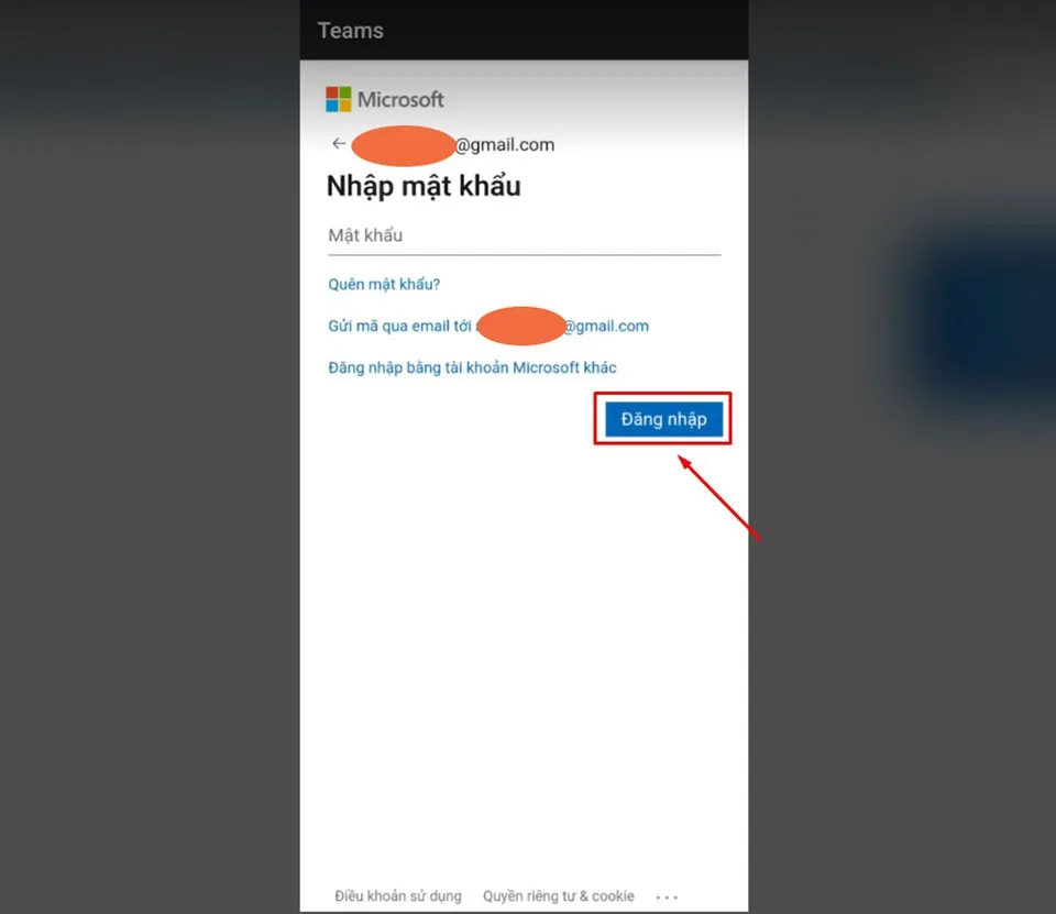 Cách đăng nhập Microsoft Teams trên điện thoại