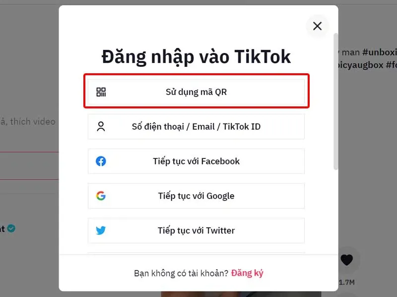 Cách đăng nhập TikTok trên máy tính bằng mã QR cực dễ