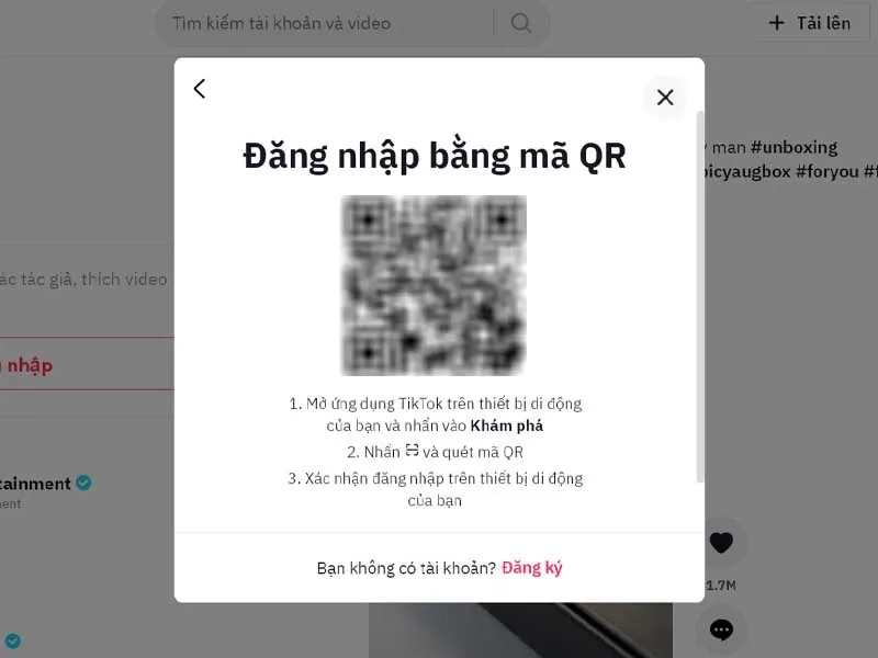 Cách đăng nhập TikTok trên máy tính bằng mã QR cực dễ