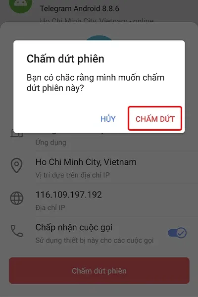 Cách đăng xuất tài khoản Telegram trên các thiết bị khác từ xa cực nhanh