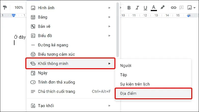 Cách đánh dấu vị trí cụ thể trong Google Docs cực đơn giản