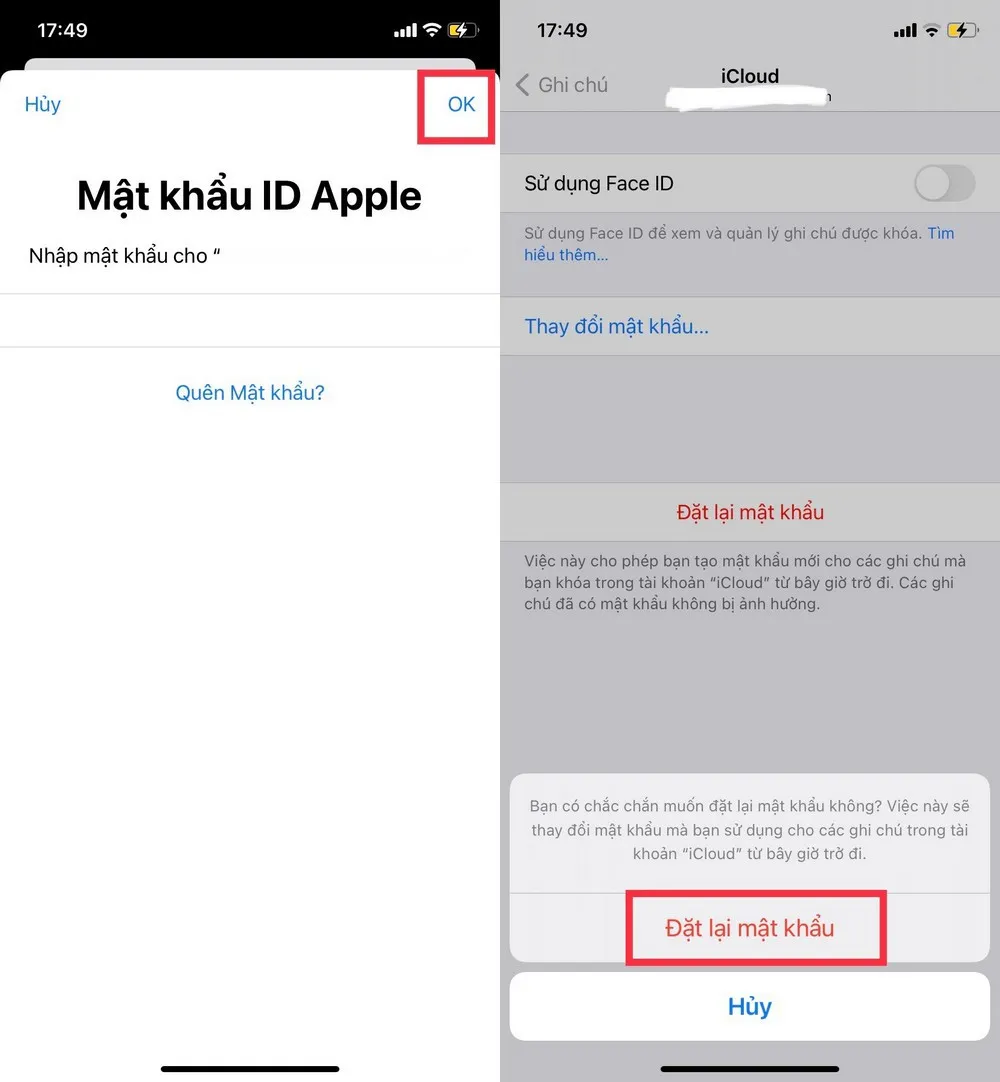 Cách đặt lại mật khẩu ghi chú trên iPhone nhanh chóng và chính xác nhất