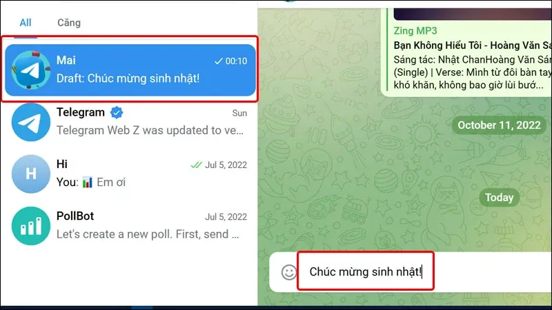 Cách đặt lịch gửi tin nhắn trong Telegram bằng điện thoại và máy tính vô cùng đơn giản