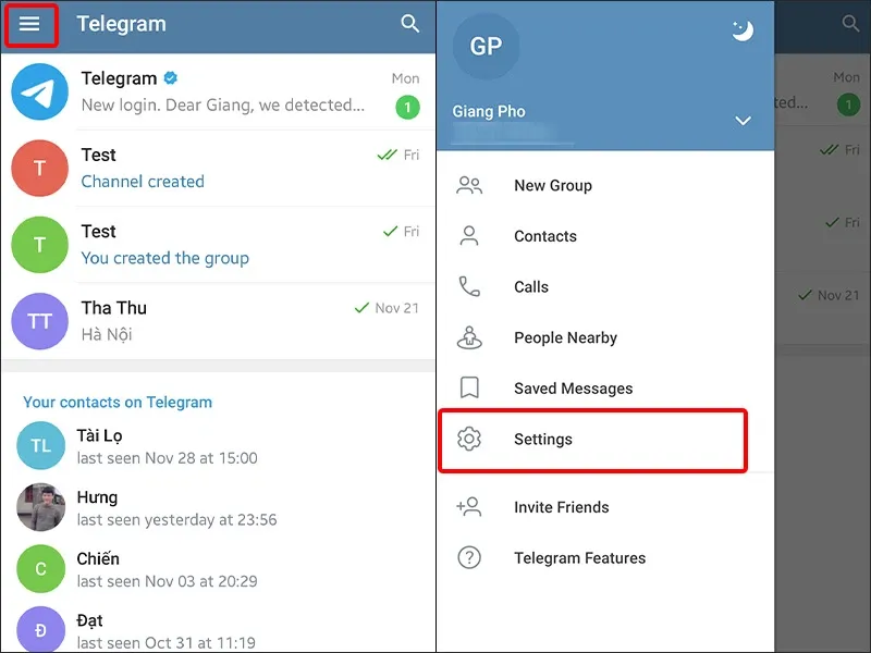 Cách đặt mã khóa ứng dụng Telegram trên điện thoại cực đơn giản