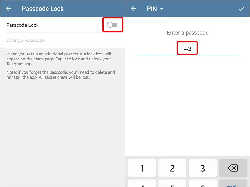 Cách đặt mã khóa ứng dụng Telegram trên điện thoại cực đơn giản