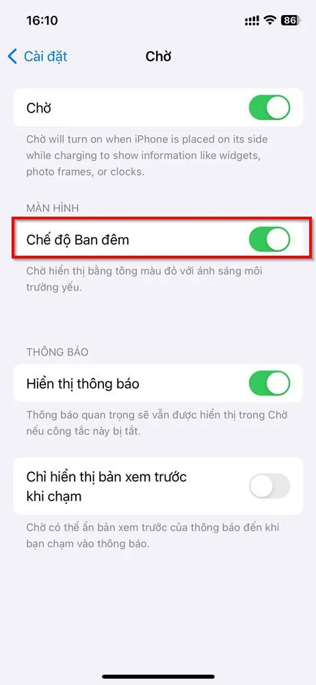 Cách để bật chế độ ban đêm Standby trên iPhone không phải ai cũng biết