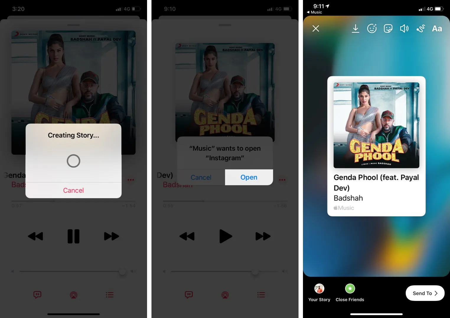 Cách để chia sẻ nhạc từ Apple Music lên Instagram Stories trên iOS 13