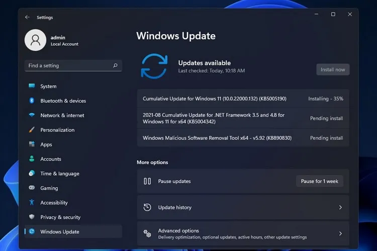 Cách để gỡ cài đặt các bản cập nhật trên Windows 11