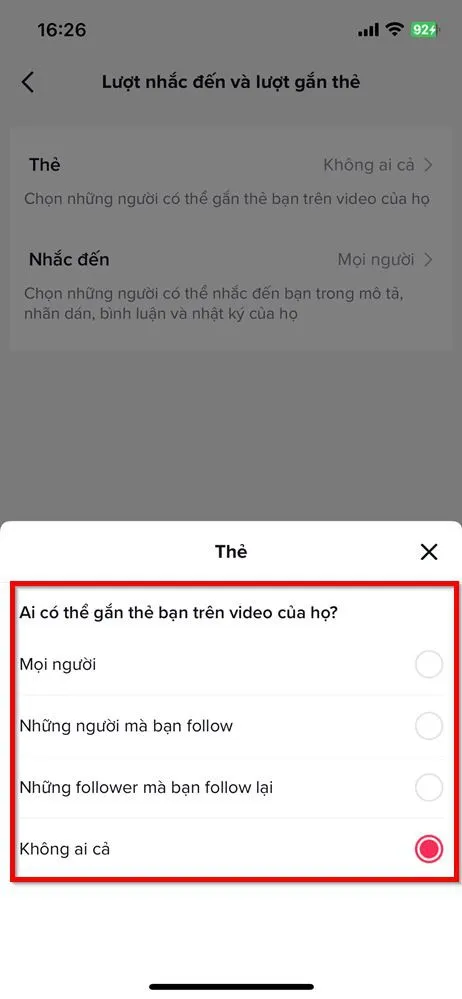 Cách để hạn chế người khác gắn thẻ video trên TikTok tránh bị làm phiền