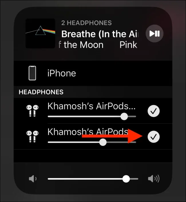 Cách để phát nhạc từ 1 iPhone cho 2 cặp AirPod