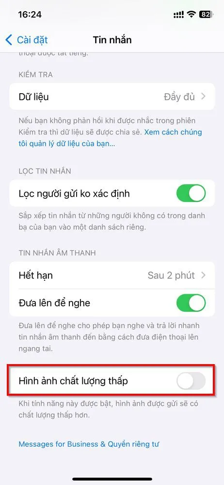 Cách để tăng chất lượng hình ảnh trong Tin nhắn trên iPhone không phải ai cũng biết