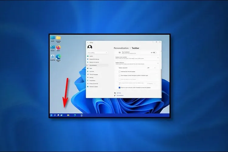 Cách di chuyển các biểu tượng trên Taskbar sang trái trên Windows 11