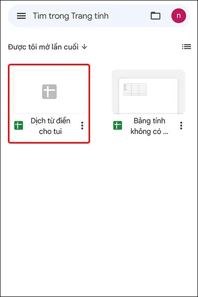 Cách dịch từ điển với Google Sheet bằng điện thoại và máy tính cực nhanh