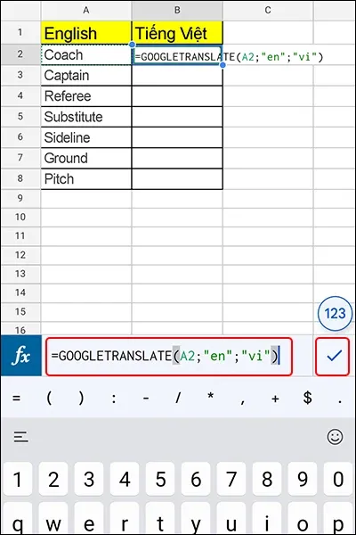 Cách dịch từ điển với Google Sheet bằng điện thoại và máy tính cực nhanh