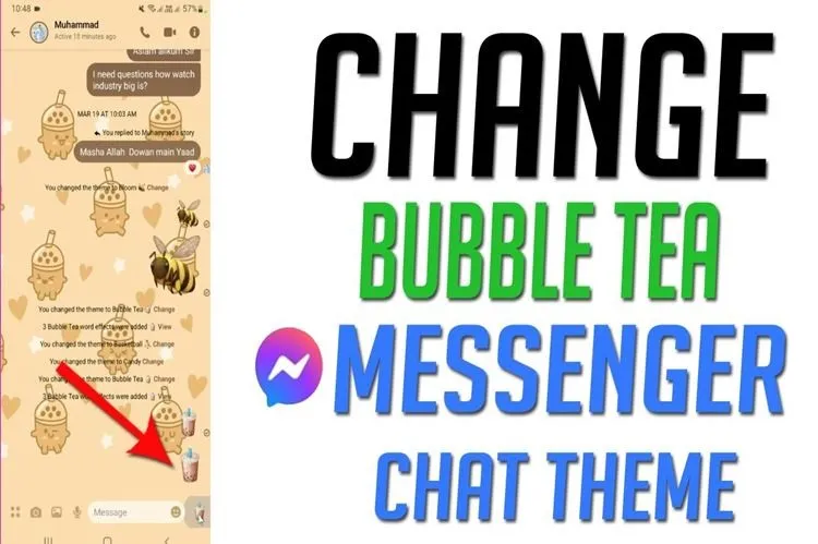 Cách đổi chủ đề Trà sữa trân châu mới nhất trên Messenger vô cùng độc đáo