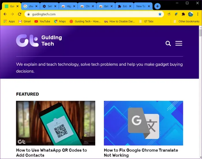 Cách đổi màu tab trên Google Chrome