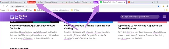 Cách đổi màu tab trên Google Chrome