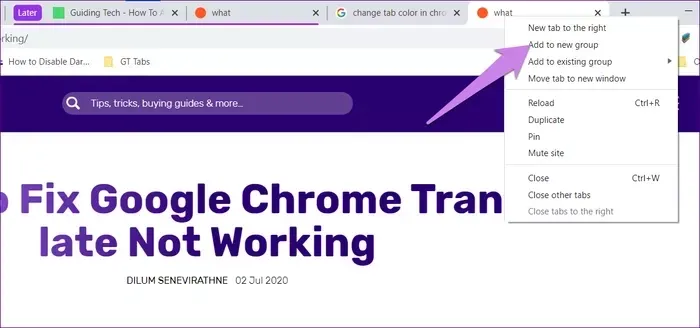 Cách đổi màu tab trên Google Chrome