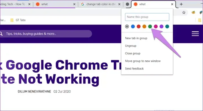 Cách đổi màu tab trên Google Chrome