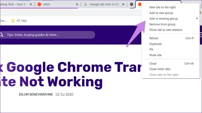 Cách đổi màu tab trên Google Chrome