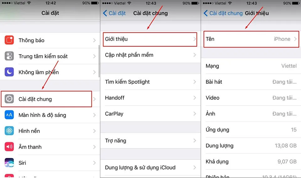 Cách đổi tên iPhone dành cho người chưa biết