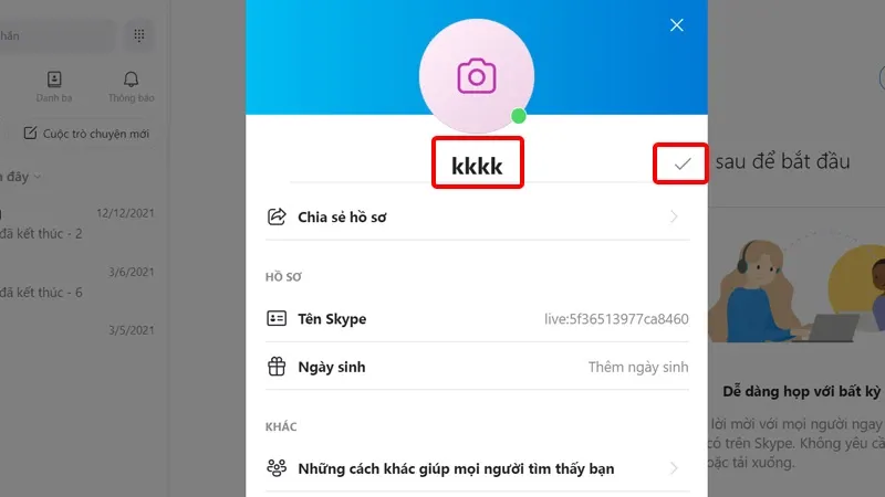 Cách đổi tên, thay tên hiển thị trên Skype đơn giản, nhanh chóng