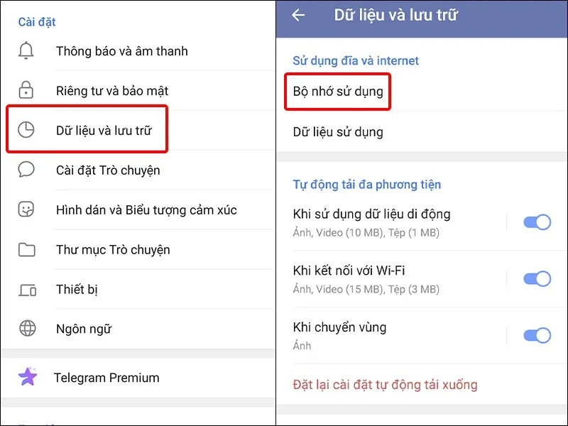 Cách dọn dẹp bộ nhớ đệm trên Telegram đơn giản, nhanh chóng