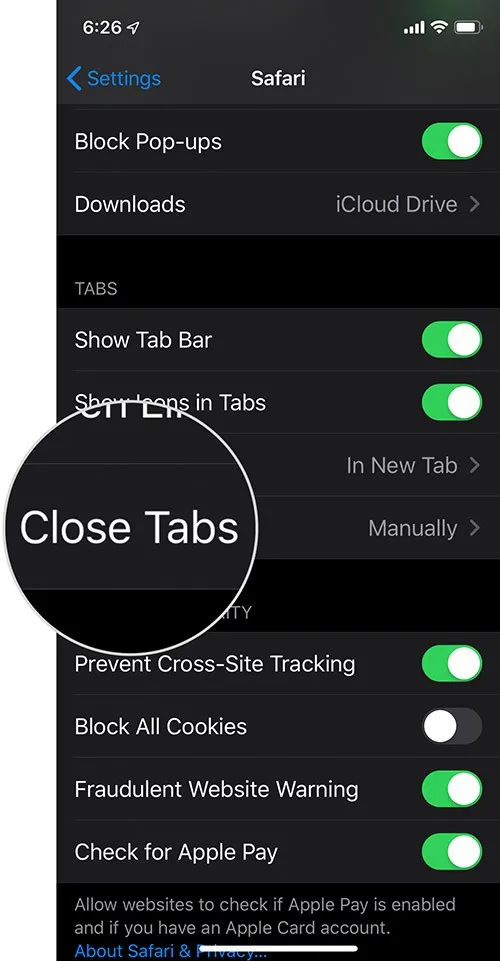 Cách đóng tab Safari tự động trong iOS 13 và iPadOS 13