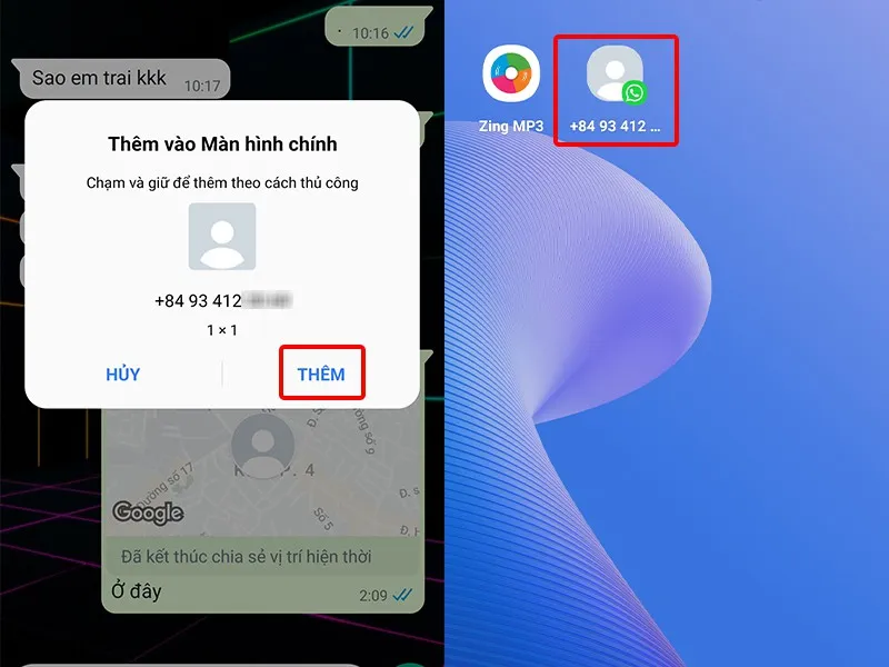 Cách đưa cuộc trò chuyện WhatsApp ra màn hình điện thoại Android cực nhanh