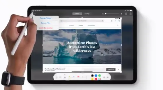 Cách dùng Apple Pencil chụp ảnh màn hình trên iPad