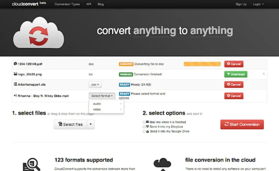 Cách dùng Cloud Convert: Đổi định dạng file đa dạng, miễn phí và cực nhanh chóng