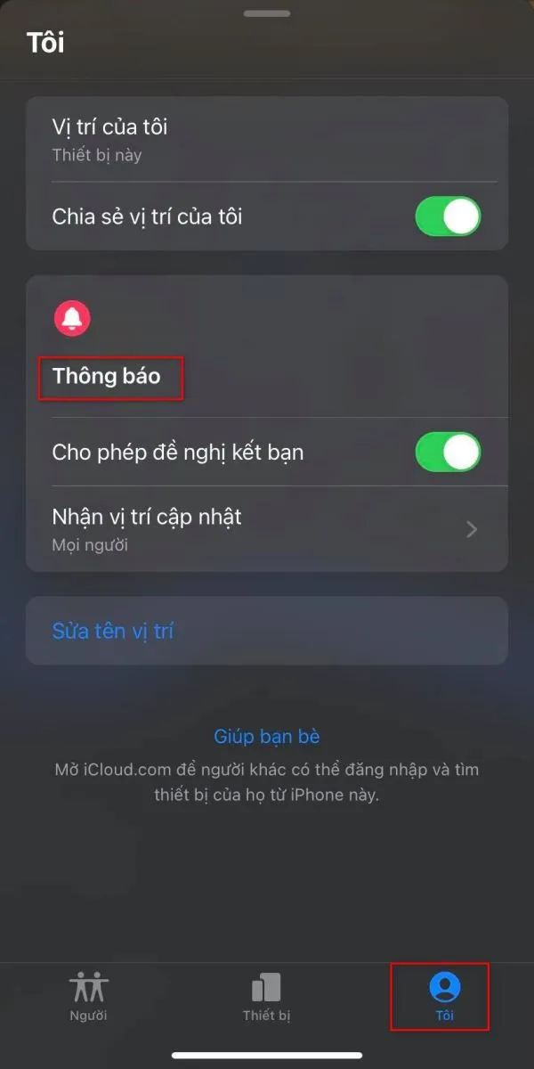 Cách dùng Find My tự gửi thông báo bạn bè khi bạn đổi vị trí