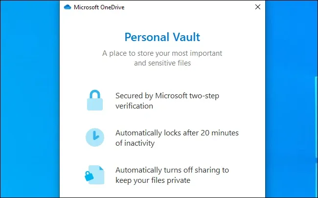 Cách dùng Personal Valt của OneDrive để bảo mật file quan trọng