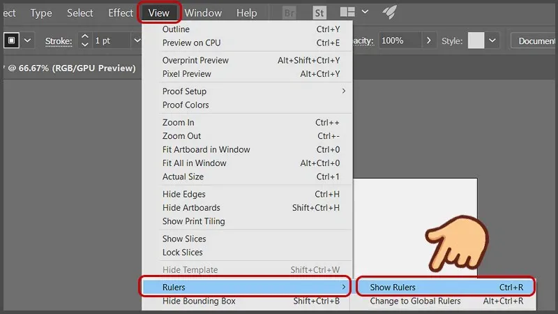 Cách dùng ruler trong Illustrator để tạo Grid và Guide