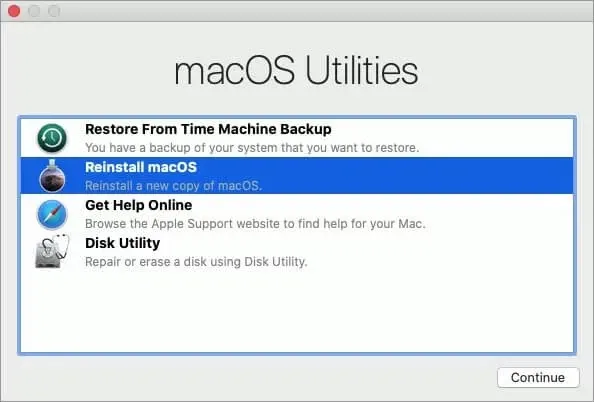 Cách factory reset máy tính Mac