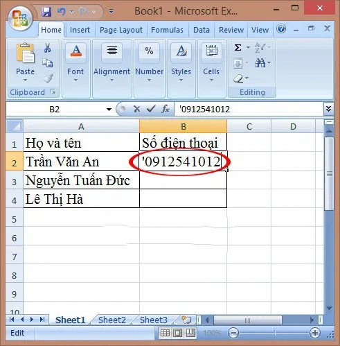 Cách fix lỗi Excel không hiển thị số 0