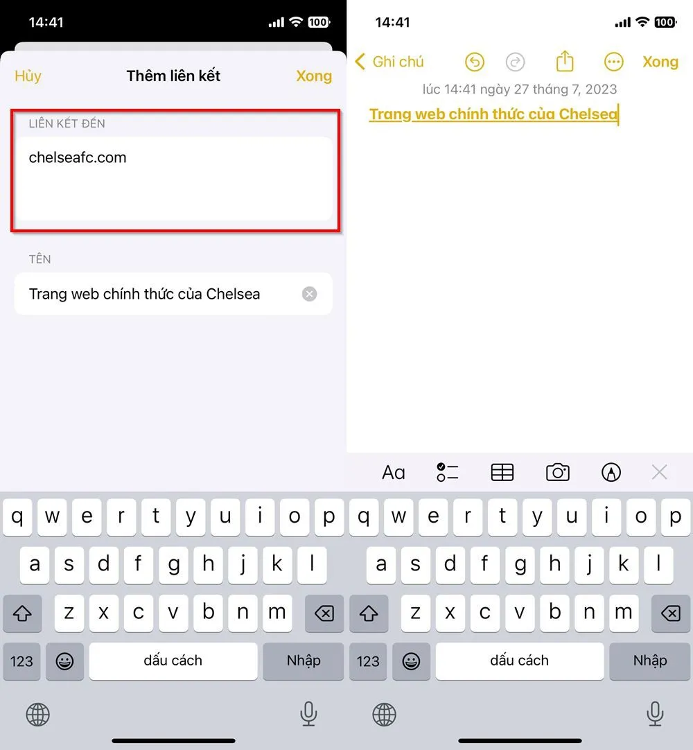 Cách gắn liên kết cho văn bản vào ghi chú trên iPhone để dễ dàng lưu trữ thông tin