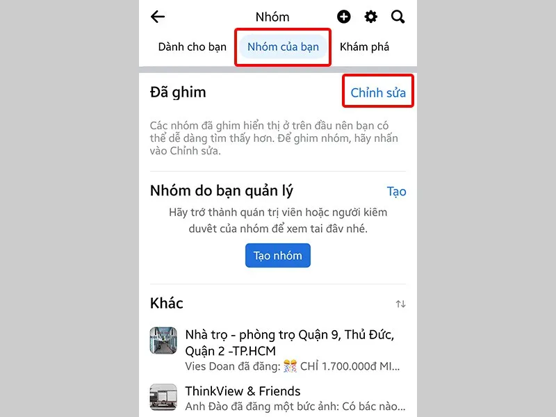 Cách ghim nhóm Facebook trên điện thoại và máy tính cực dễ