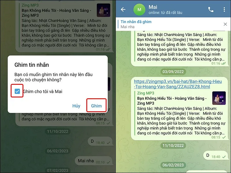 Cách ghim tin nhắn trong cuộc trò chuyện trên Telegram cực dễ