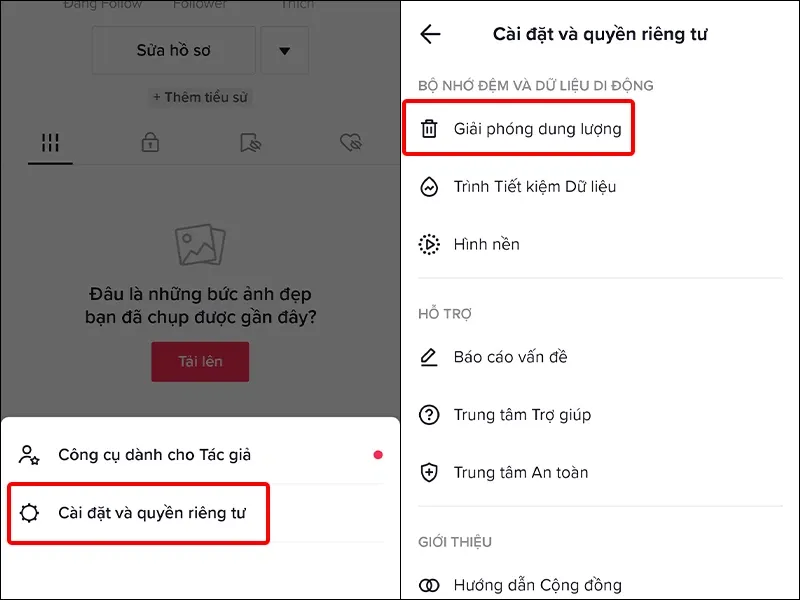 Cách giải phóng dung lượng trên ứng dụng TikTok cực đơn giản