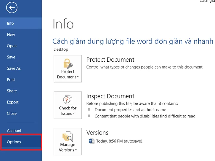 Cách giảm dung lượng file Word đơn giản và nhanh nhất