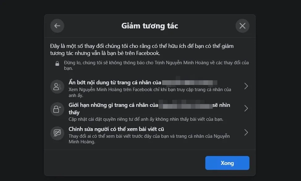 Cách giảm tương tác với người bạn không thích trên Facebook