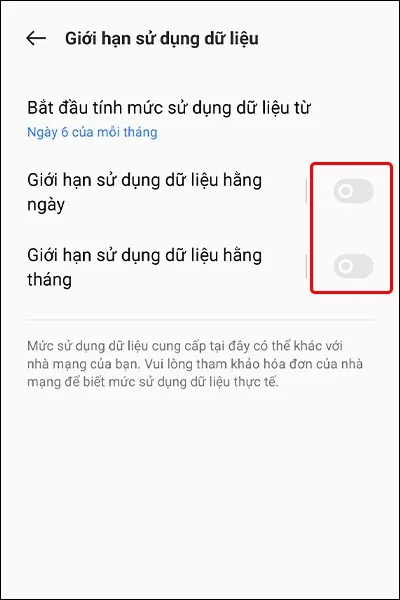 Cách giới hạn dữ liệu di động trên điện thoại Realme đơn giản, nhanh chóng