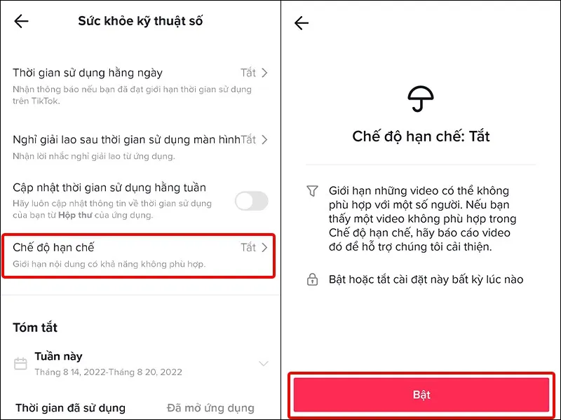 Cách giới hạn nội dung video không phù hợp trên TikTok cực đơn giản