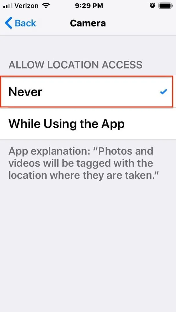 Cách gỡ bỏ dữ liệu địa điểm khi chụp ảnh bằng iPhone