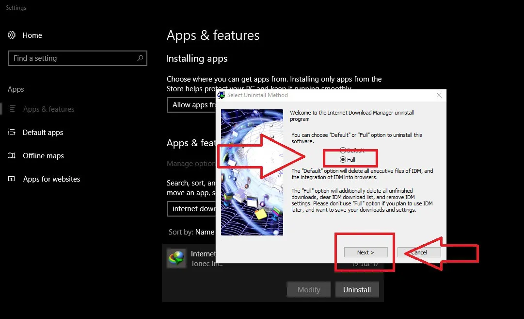 Cách gỡ cài đặt IDM vĩnh viễn trên Windows