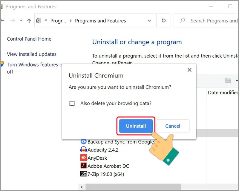 Cách gỡ cài đặt và xóa Chromium khỏi Windows 10 tận gốc