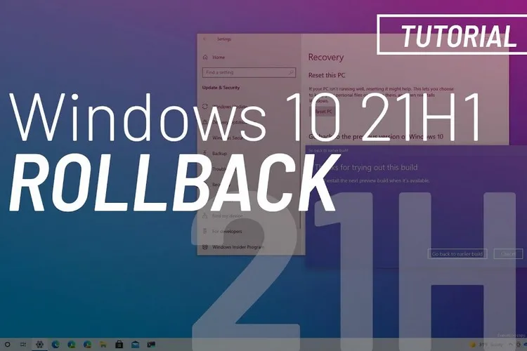 Cách gỡ cài đặt Windows 10 21H1 khi máy tính không khởi động